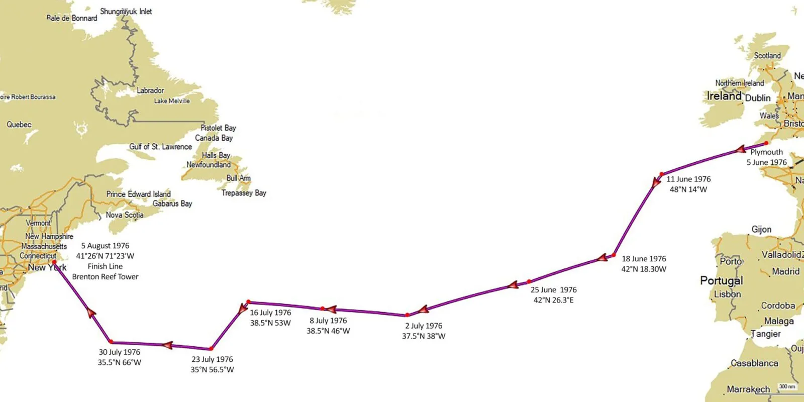 A146 Crosses Atlantic 1976 OSTAR