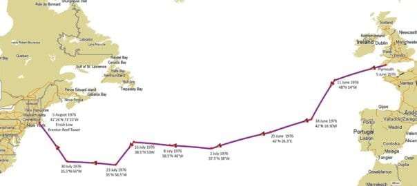 A146 Crosses Atlantic 1976 OSTAR