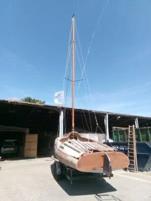 14.4 Trial mast erection to check the new rigging is correctly sized