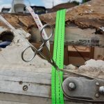 14.8 Measuring up at Brightlingsea - Sailmaking meets Medical as medical clamp used hold tapes in place
