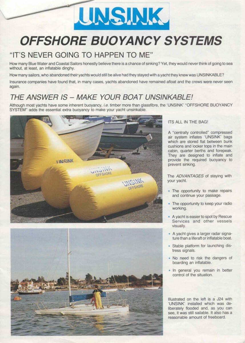 1992 Unsink Buoyancy-brochure p 1 of 4