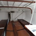Not many comforts in the stern cabin yet.