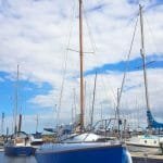 The hull and decks are in good, but not perfect, condition - starboard side