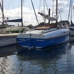 The hull and decks are in good, but not perfect, condition - starboard side