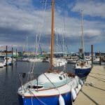 The hull and decks are in good, but not perfect, condition - port side