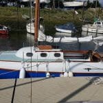 The hull and decks are in good, but not perfect, condition - port side