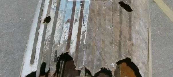 9.1 Viewed from above, all the holes  in the aft deck still to be tackled