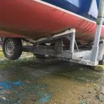 A065 Joann in 2017 076 - underwater hull and trailer