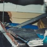 Transom stbd quarter damage