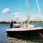 Bringing "Bluster" inshore to repair the rudder