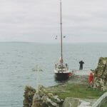 "Gellie II" moored at the 'harbour' on Auskerry Orkney