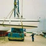 A86 1990s Craning in at Hayling Island....nerves of steel!!!