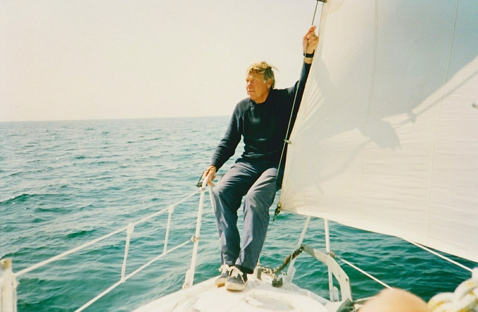 A86 1992-3 Maurice….enjoying sailing after the refit….a very happy soul!!