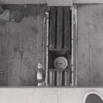 Speedometer deep in the aft end of the cantreboard slot - registering two knots