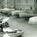 Atalanta hulls in the Fairey Factory