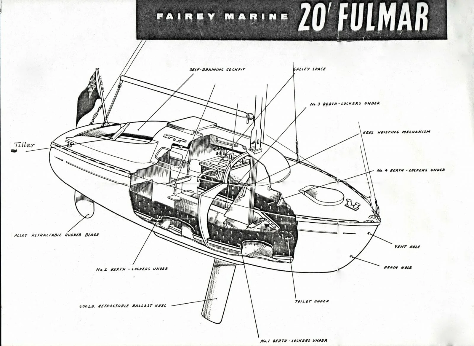 Fulmar Cutaway Drawing