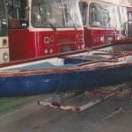 Thought to be an airborne lifeboat hull