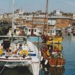 "Gellie" moored alongside 'acres of plastic' Bridlington 2nd August 1995