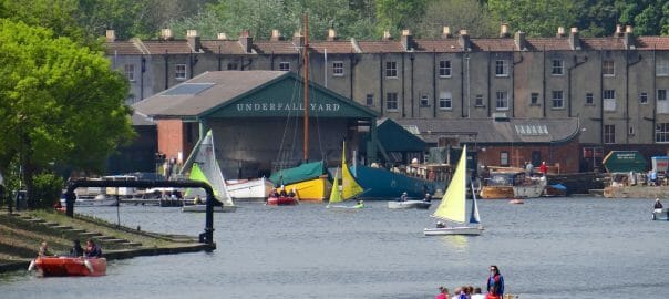 The Underfall yard at the Western end of Bristol's Floating Harbour