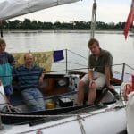 A183 Bluster. Skipper Jane, and crew talk to Dinah (T10) in 2005.