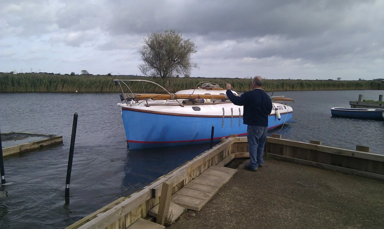 Finally... launched on the River Bure at Martham