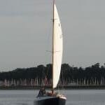 A102 Atalanta Mary sailing out of the Orwell to West Mersea