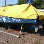 2017 A102 under her new cover in the midst of topside repaint
