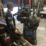 2015 31-10 Zambra engine lift using fork lift truck