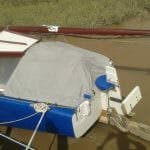 Ahamkara see-through decks and rudder mounted outboard