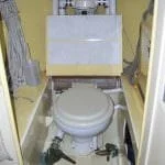 T10 Holding Tank fits very neatly behind the loo