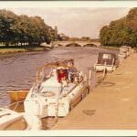 Steve & Julie aboard Emma Duck River Avon 1974