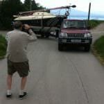 Bernard takes his own photo as Colchide leaves