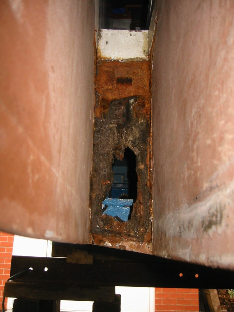 A17 Starboard Aft End of Keel Box In Poor Way 2007