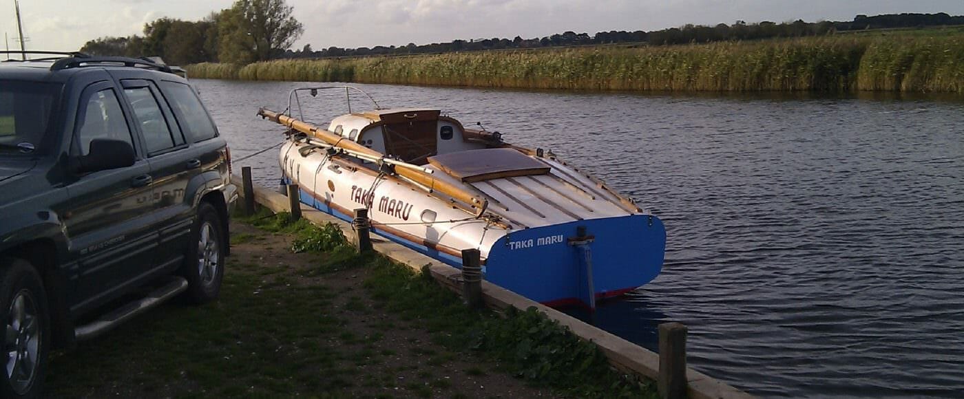 After some years under restoration a trial launch on The Broads at Martham