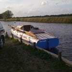 After some years under restoration a trial launch on The Broads at Martham