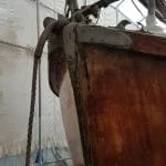 The rubbing strake is enormous forward - great strength and sheds water at sea.