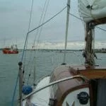 High stanchions and hand rails make a safe deck.