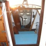 Looking aft from the galley shows the increased height in the aft cabin.