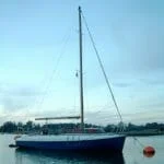 Looking peaceful on her mooring. 2007