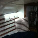 Detail of the hull port light and heater