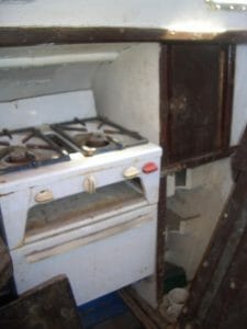 The galley. Believed to be around 2006.