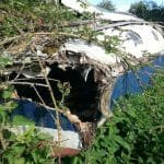 Transom damage. Believed to be around 2015