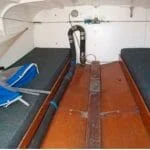 Aft cabin very simple and original. Beautifully finished.