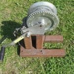 Keel removal winch - sits on top of box to lower down keel.