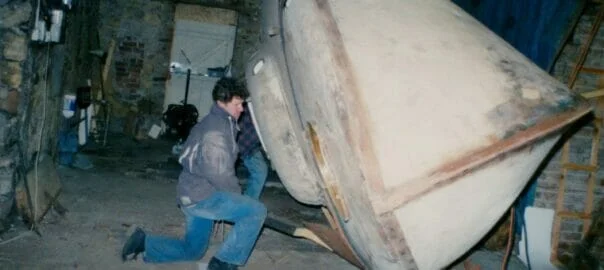 A105 (7) Date unknown. Turning hull over