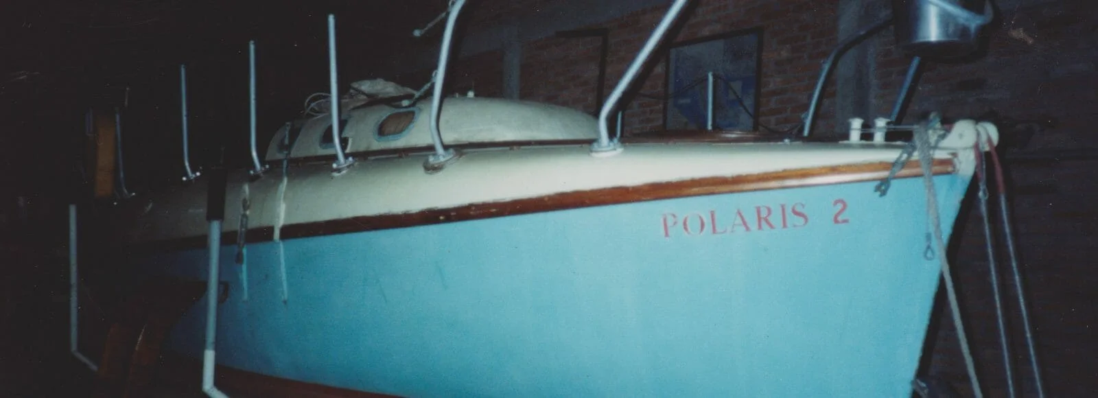 "Polaris II" in Mexico as seen before purchase.  Baot had not been sailed for 20 years.