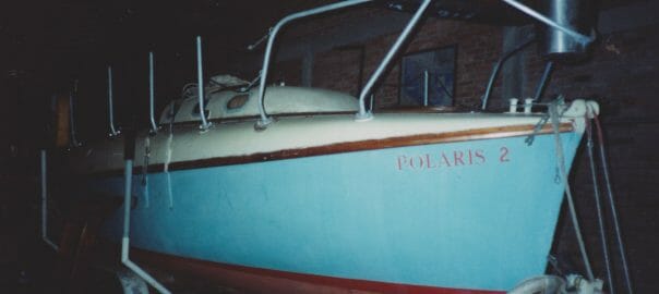 "Polaris II" in Mexico as seen before purchase.  Baot had not been sailed for 20 years.