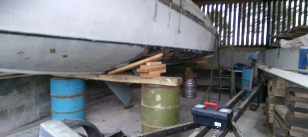 Safely on her barrels.
