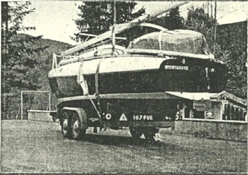 A175 on her trailer near the French -Swiss border