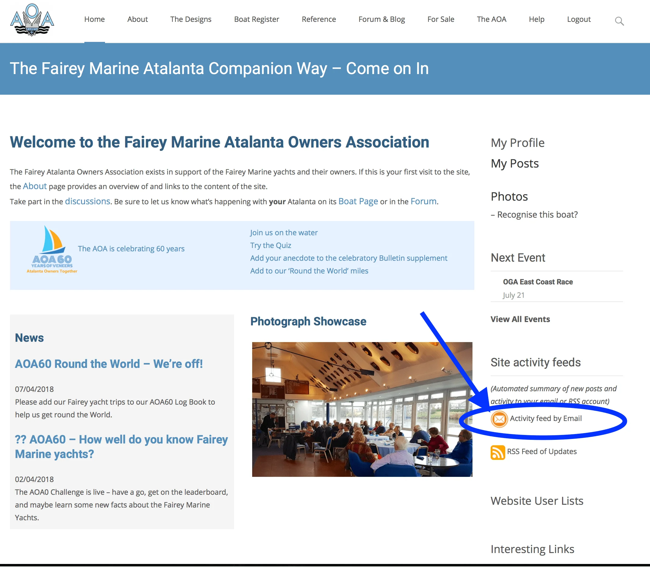 Site Activity Feed - Never miss a post, blog or comment on the site